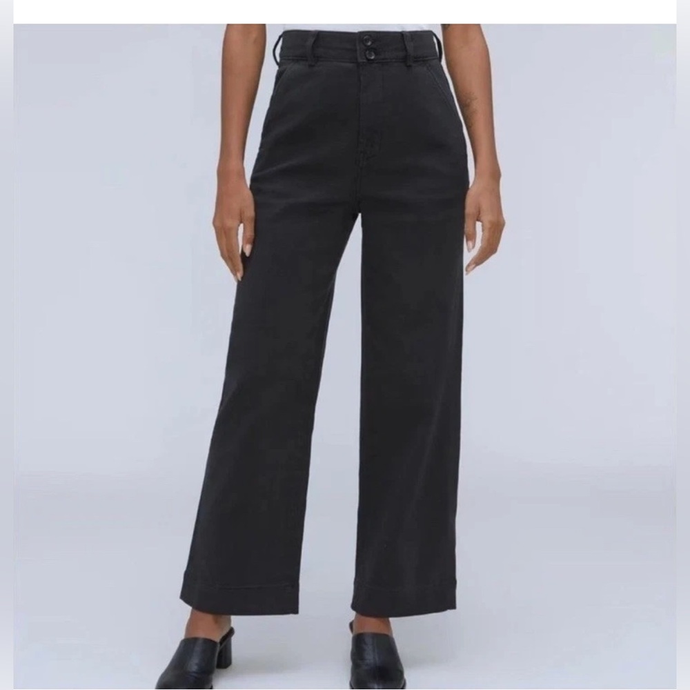 Everlane Black Wide-Leg Jeans - High-Rise Flare